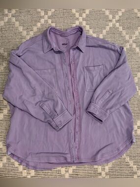 Aerie French Terry Button Up